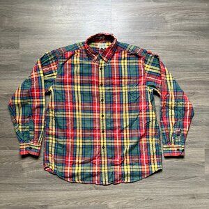 L.L. Bean Men's Scotch Plaid Flannel Shirt - Multicoloured